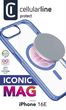 Cellularline Etui Iconic Magsafe Do Apple Iphone 16E Przezroczysto Niebieski