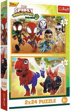 Zdjęcie Trefl Puzzle 2x24el. Spidey i dinozaury 34432 - Koprzywnica