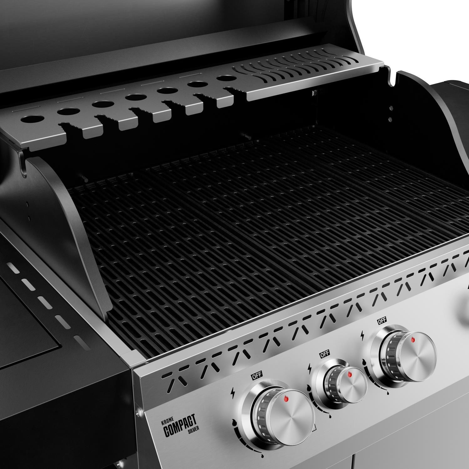 фото Гриль газовий мобільний Koler Krone Compact Silver (KK-CP/B)