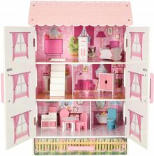 Zdjęcie Lulilo Domek Dla Lalek Drewniany Papilio Różowy 80Cm Z Meblami - Sośnicowice