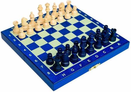 Sunrise Chess & Games Szachy drewniane Szkolne Mini - niebieskie CH154MBLUE
