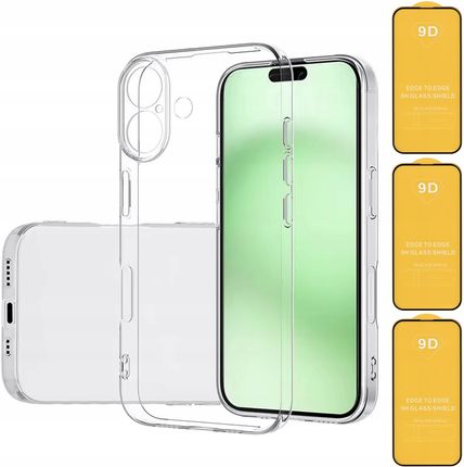 3X Szkło Hartowane Do Iphone 16 Plus Etui