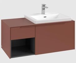 Villeroy & Boch Subway 3.0 Szafka Podumywalkowa Z Oświetleniem 2 Elementy Wysuwane 1001X423 516Mm Wine Red (C571L2Ah)