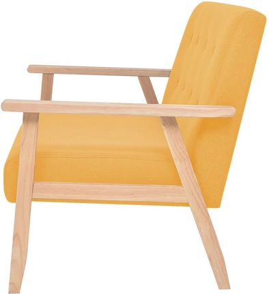 Zakito Europe Sofa Dwuosobowa Żółta 113,5X67X73,5Cm Drewno Poliester (ZE244658) - zdjęcie 2