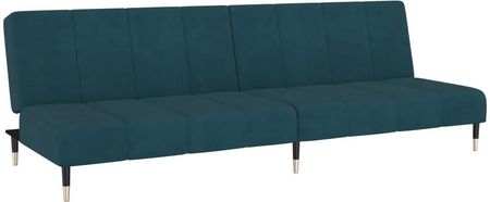 Zakito Europe Sofa Rozkładana 2 Osobowa Aksamit Niebieska 200X84,5X69Cm (ZE375873)