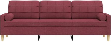 Zakito Europe Sofa 3 Osobowa 226X77X80Cm Winna Czerwień (ZE3278207) - zdjęcie 3