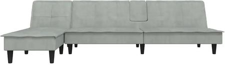 Zakito Europe Sofa Rozkładana L Z Funkcją Spania 255X140X70 Jasnoszary (ZE3157260) - zdjęcie 3