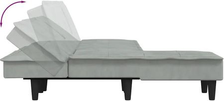 Zakito Europe Sofa Rozkładana L Z Funkcją Spania 255X140X70 Jasnoszary (ZE3157260) - zdjęcie 2