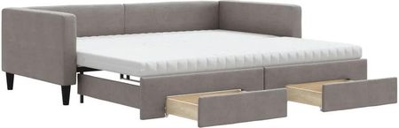 Zakito Sofa Rozsuwana 2 W 1 Z Szufladami Materacami I Drewnianą Ramą (Z3196640)