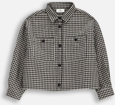 Koszula z długim rękawem  wielokolorowa w kratkę z kieszeniami