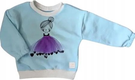 Bluza miętowa Baletnica z haftem i tiulem rozmiar 152