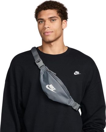 Saszetka torebka sportowa nerka biodrowa na pas Nike Heritage S Waistpack szara DB0488 084
