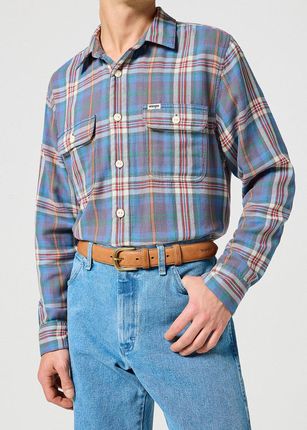 WRANGLER MĘSKI PASEK SKÓRZANY BOMBATO BELT DARK COGNAC 112358067 PREMIUM - zdjęcie 2