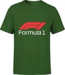 Formuła 1 Męska koszulka z nadrukiem hamilton red bull racing prezent dla fana motoryzacji (S, Zielony)