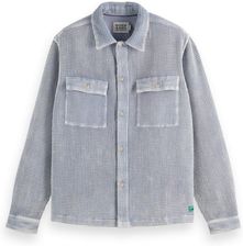 Scotch & Soda — Regular Fit Over-Dyed Waffle Shirt - M Gruba koszula o waflowej fakturze Casualowe