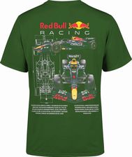 Red Bull Racing Bolid F1 Formula 1 Męska koszulka (XL, Zielony)