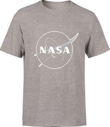 Nasa Męska koszulka z nadrukiem kosmos astronauta (L, Szary)