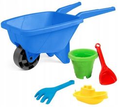 Zdjęcie Taczka z kompletem do piasku niebieska - Środa Wielkopolska