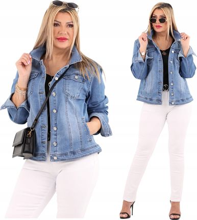 Katana Damska Jeans Kurtka Jeansowa Duże Rozmiary Sportowa Oversize Modna