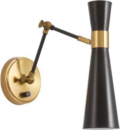 Lumina Deco Lampa Ścienna Kinkiet Nowoczesny Czarny Sena Ldw 8101-2 (Bk) (LDW81012BK)