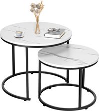 Zdjęcie Zestaw dwóch stolików loft Galen Small Biały Marmur - Garwolin