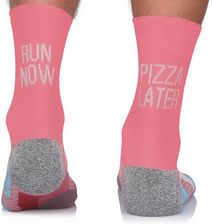Termoaktywne skarpety biegowe Running Raid z napisem Run Now, Pizza Later chroniące przed otarciami, sportowe