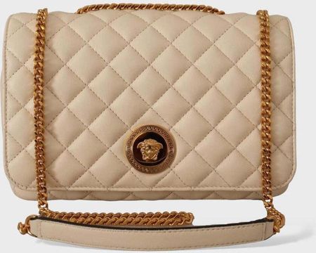 Versace Nappa Leather Medusa Torba na ramię beżowa