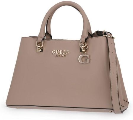 Guess torba z krótką rączką Eliette Logo Girlfriend Satchel jasnobeżowa