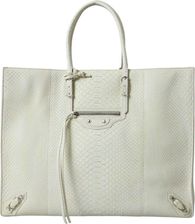 Balenciaga Żółta torba Pythonleren A4