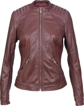 Kurtka damska skórzana Chyston Mercedes bordowa biker XL