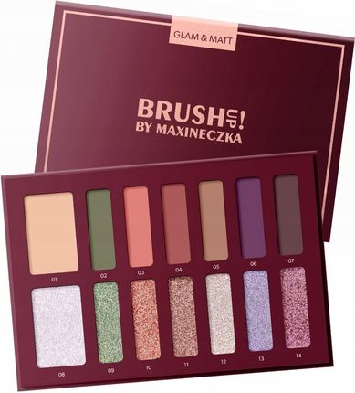 Brush Up! By Maxineczka Glam Matt Paleta Cien Do Powiek Mix Wykończeń 21g