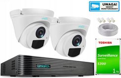 Uniview Zestaw Monitoringu Dom Kamera Ip 2X Ipc-T124-Apf28 4 Mpx Ir 30m