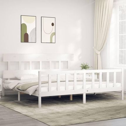 Dkd Home Decor Łóżko Z Litego Drewna Z Białym Zagłówkiem (4593193352)