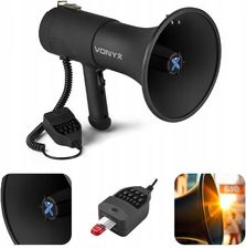 Zdjęcie Vonyx Megafon 75W Czarny Bluetooth Usb Rec Akumulator Do Przemówień Marszy - Tyszowce