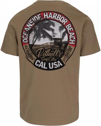 Koszulka Pit Bull Middle Weight 170 Basic Oceanside '25 - Ciemnopiaskowa • RATY 0% | Kup dziś i zapłać za 30 dni | GRATIS WYSYŁKA | ZWROT DO 100 DNI M