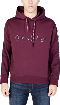 Armani Exchange Bordowa bluza z kapturem i logo - L