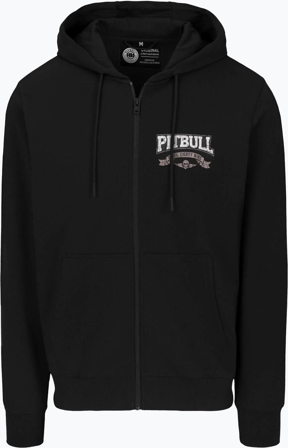 Bluza męska Pitbull Troublemaker Hooded Zip Sweatshirt black