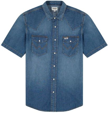 WRANGLER MĘSKA KOSZULA JEANSOWA SS WESTERN SHIRT Dusky 112350572 W5H8016805
