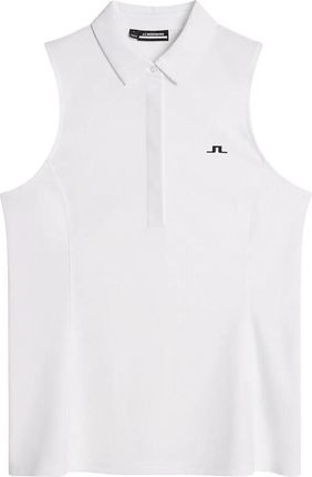 J.Lindeberg Dena Sleeveless White L Koszulka Polo