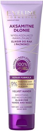 EVELINE Aksamitne Dłonie Wygładzająco-nawilżający eliksir ​​do rąk i paznokci, 75 ml