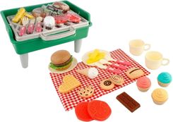 Zabawka Mini Grill Dla Dzieci 36 Elementów Sztućce + Akcesoria Spożywcze