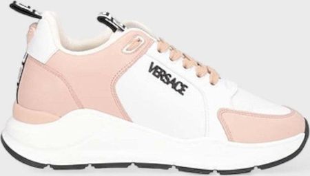 Versace buty sportowe ze skóry cielęcej różowe - EU 40/US10