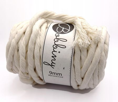 Bobbiny Sznurek Bawełniany Makrama Bawełna 9Mm 10M Natural 1795384058