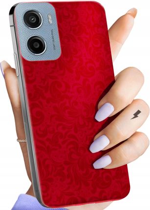 Hello Case Etui Do Motorola Moto E15 G05 Czerwone Serca Róże Obudowa Pokrowiec