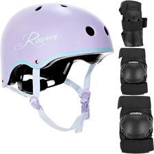 Zdjęcie Zestaw Raven Kask Essto Violet/Mint S Ochraniacze Dexard Black - Kielce