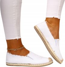 Buty Trampki Espadryle Damskie Tenisówki Białe Lekkie