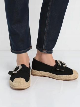 Damskie Espadryle LUNARA PŁASKIE CZARNE – Stylowe Buty na Lato 41