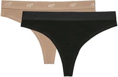 Stringi damskie 4F F03190S Multikolor - 2 sztuki
