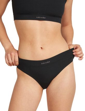 Majtki damskie Icebreaker MER RIB LOTUS HIPSTER czarne IB0A5778001 - zdjęcie 2