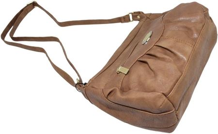 Torebka Skórzana 3303-2 Torebka Klasyczna BAG STREET Listonoszka Skóra Jagnięca JASNY BRĄZOWY - zdjęcie 3